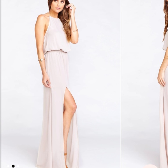 Show Me Your MuMu Dresses & Skirts - Show me your mumu Dusty blush crisp, Heather halter dress